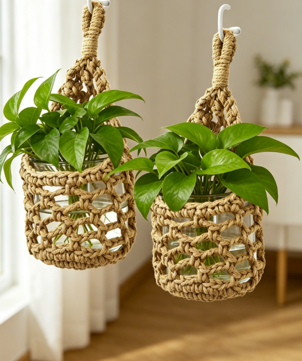 Wall Mounted Plant Hanger Basket for Indoor Plants - Image 2
